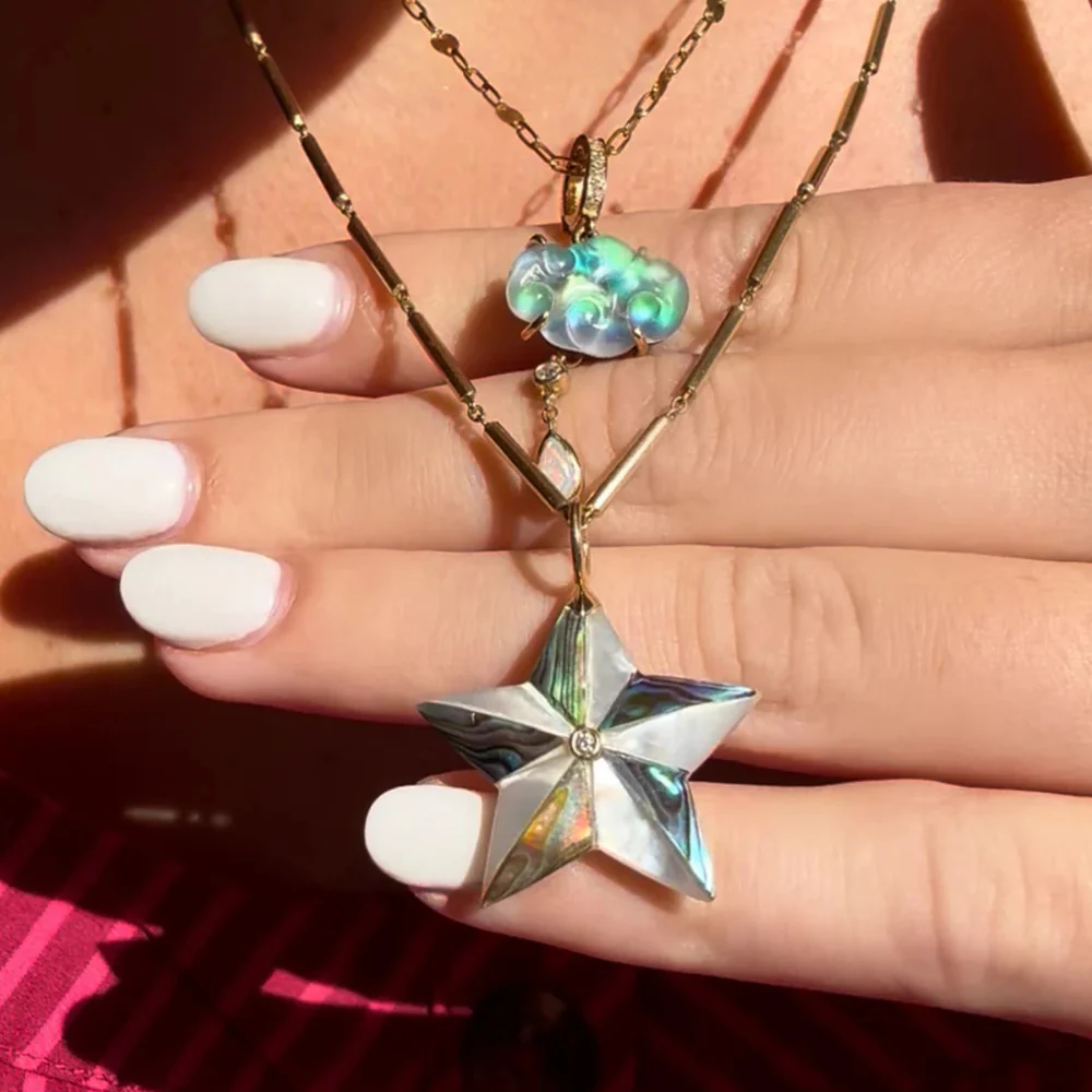 Abalone & Mother of Pearl Pendant "Star" - Image 2