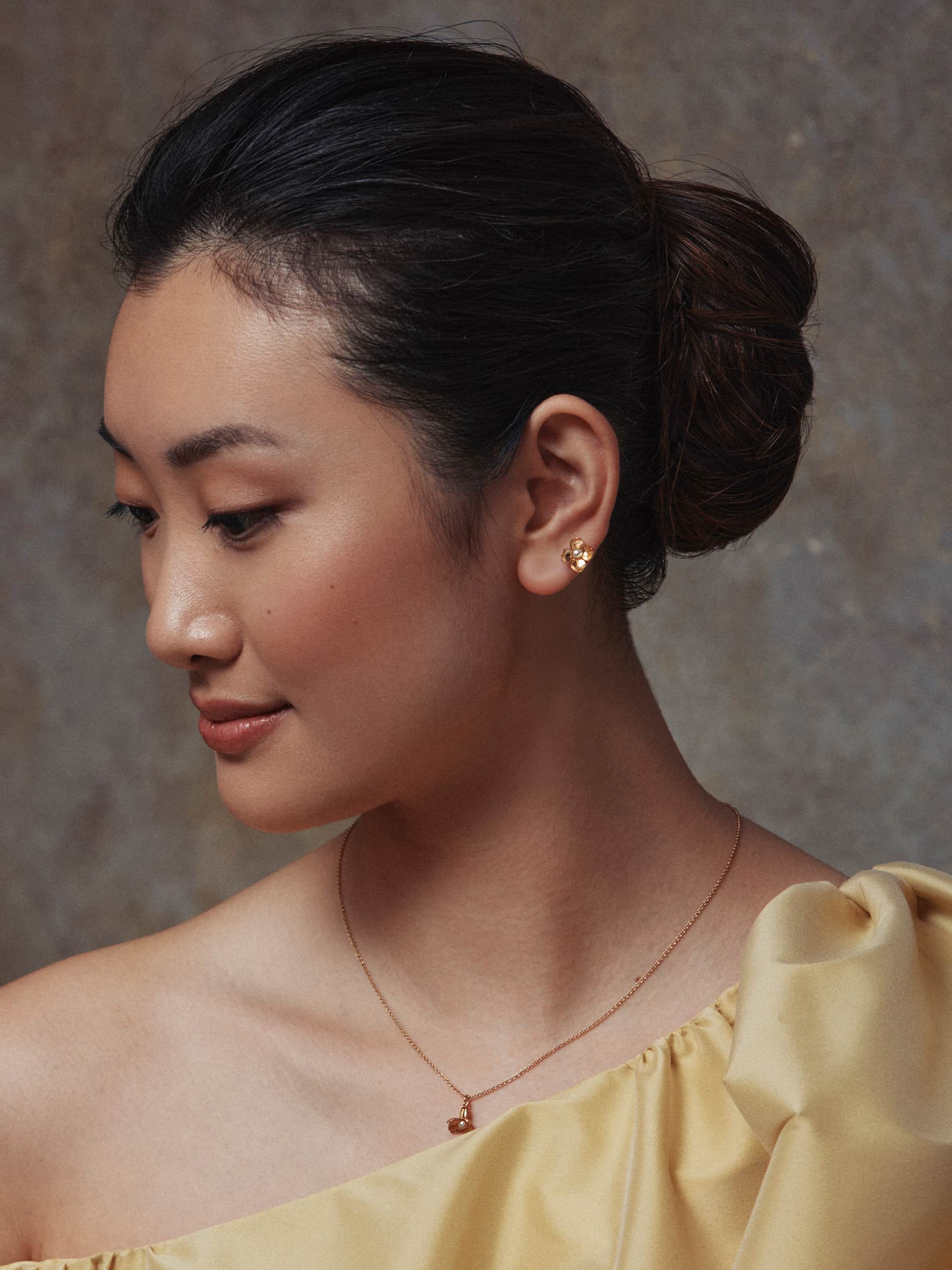 Gold Vermeil & Pearl Earrings - "Cuckoo Flower" - Image 4