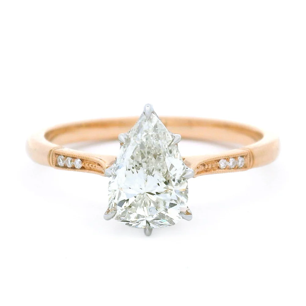 Pear-Shaped Diamond Engagement Ring - "Margot"
