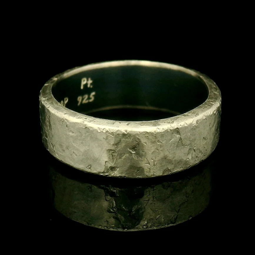 Platinum & Sterling Silver Band - "Stillwater" - Image 2