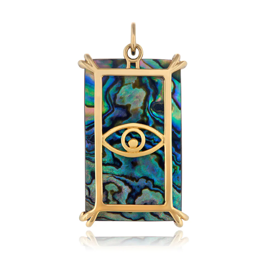 Abalone & Mother of Pearl Pendant - "Sun Tarot" - Image 2