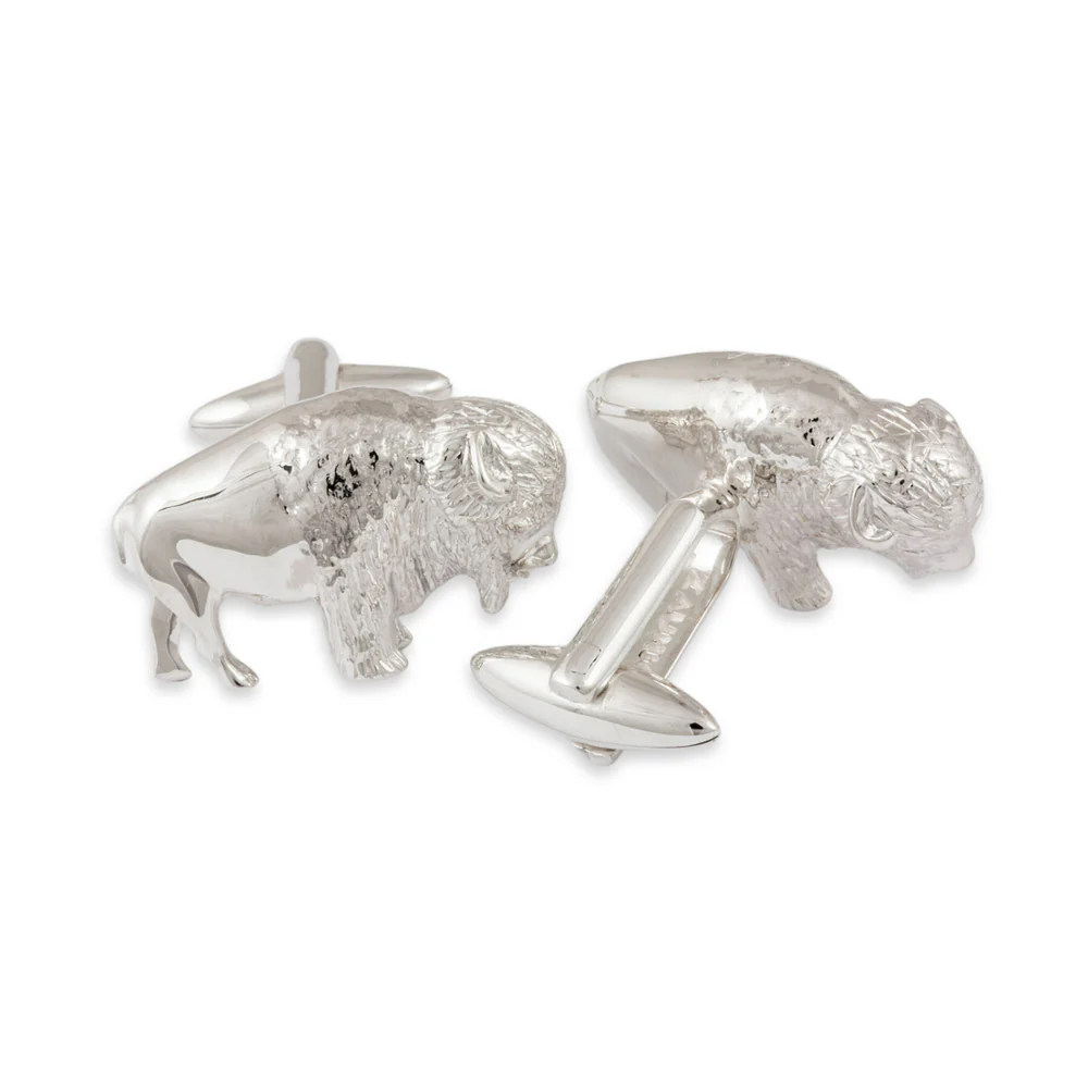 Sterling Silver Cufflinks - "Bison" - Image 3