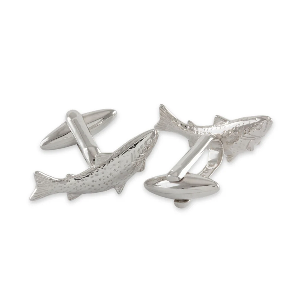 Sterling Silver Cufflinks - "Trout Fish" - Image 2