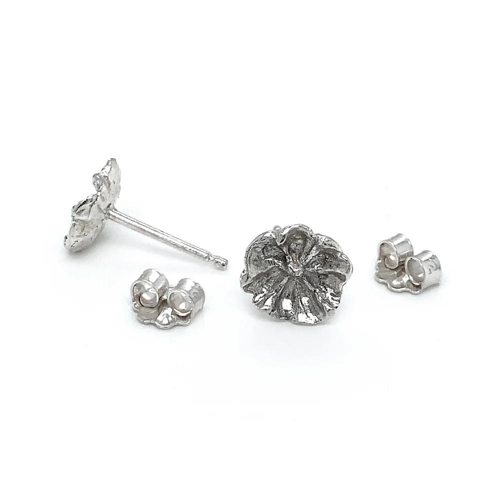 Sterling Silver Efflorescent Stud Earrings - "Lucy" - Image 3