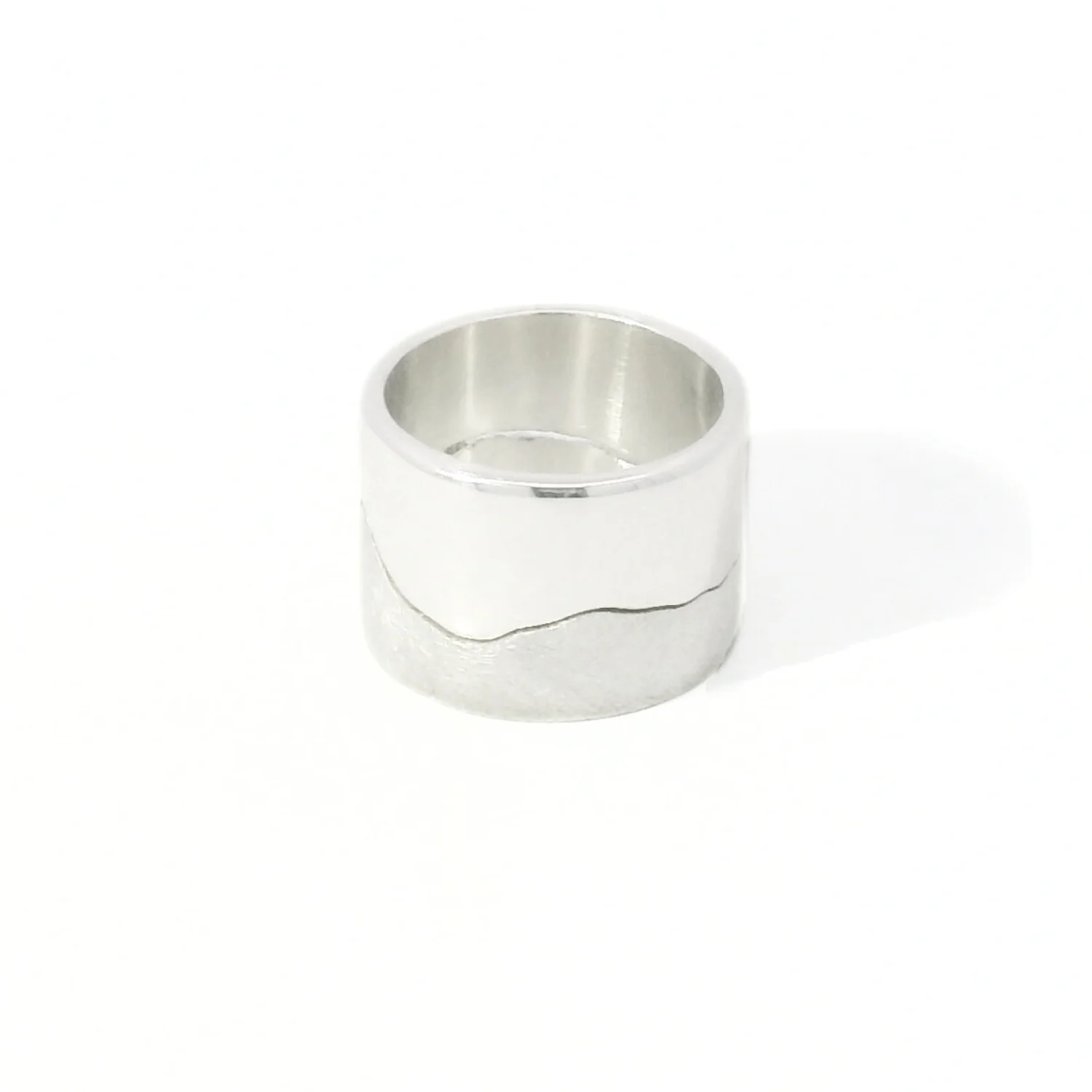 Sterling Silver Interlocking Mountain Range Pendant - "Bridger Mountains"
